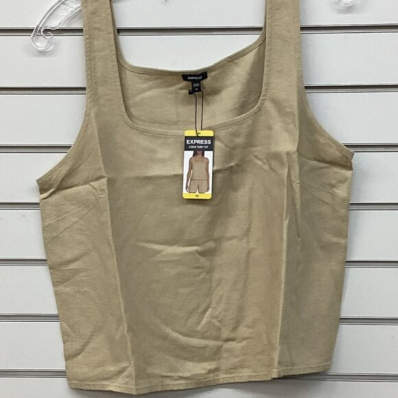 Express Linen Tank Top in Beige -‎ Large - Picture 2 of 5